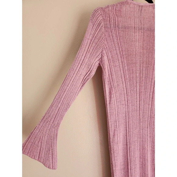 NWT By Anthropologie Long Shine Cardigan Sweater Size S Pink - Picture 9 of 12